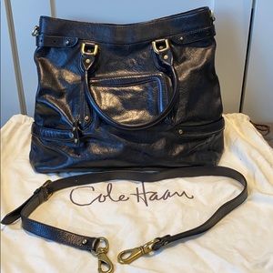 Cole Haan Black Leather Satchel and Crossbody Bag